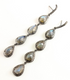 Pave Diamond Faceted Dangling Moonstone Earrings, (Earr-086)